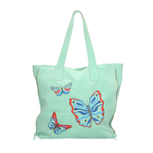 Borsa a spalla da donna - Modello Papillon - Vera pelle - 35.0 x 33.0 x 7.0 cm