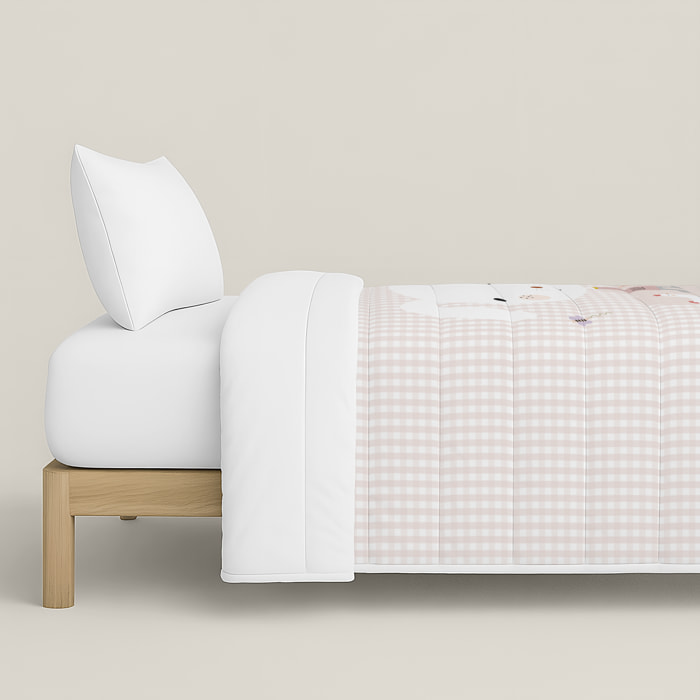 Edredón Nórdico Estampado - Infantil - 100% Algodón - 200 gr/m² con Tacto Pluma - Granja