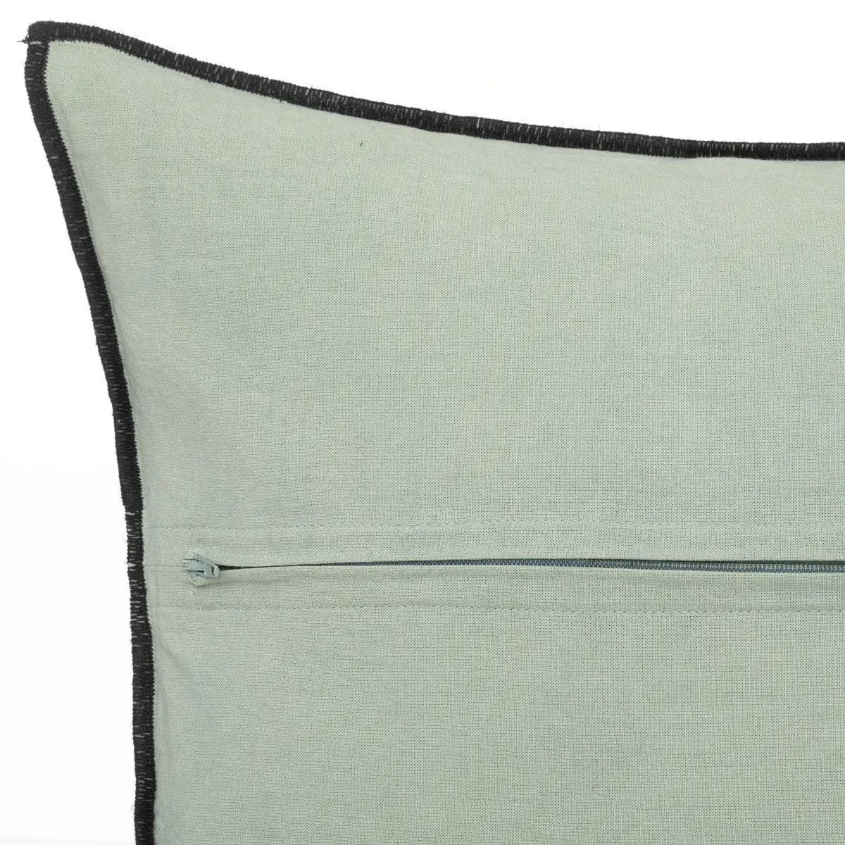 Coussin "Linah" coton vert céladon 45x45cm
