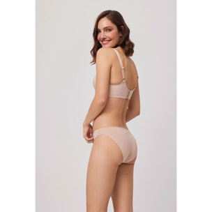 Mini slip in cotone beige