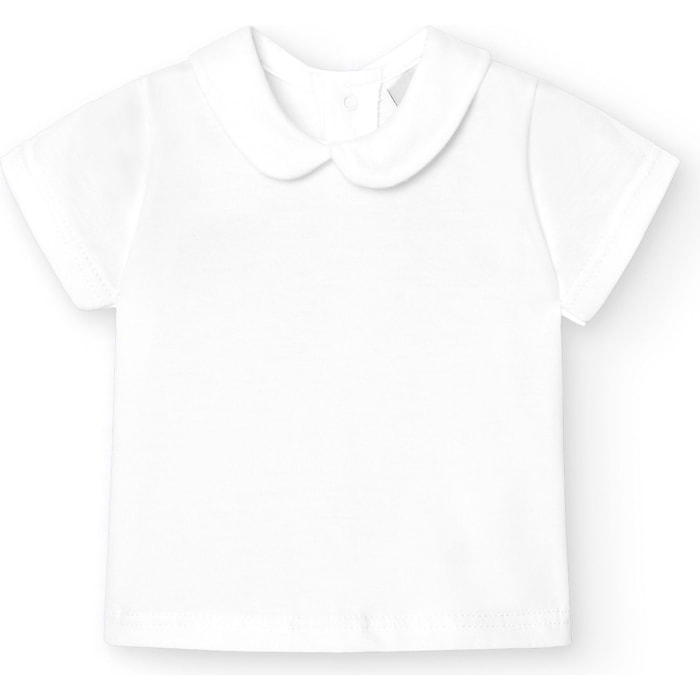 Camiseta bebé manga corta cuello fino