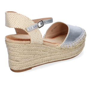 Sandalia de Cuña de Yute para Mujer, Comodas y Elegantes con Detalles Trenzados