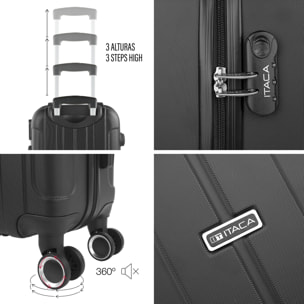 Juego De Trolley Cabina Y Neceser Itaca Havel Negro