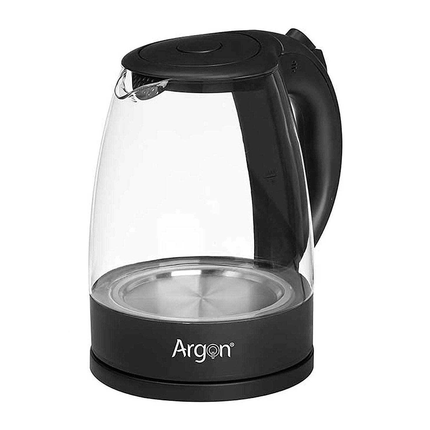 Hervidor de agua de cristal negro. 2000W y 1.8L.