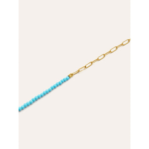 Pulsera Chic Turquoise Acero Baño Oro