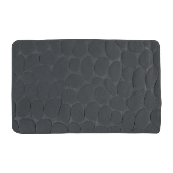 Tapis de bain Microfibre PEBBLE Gris Foncé MSV