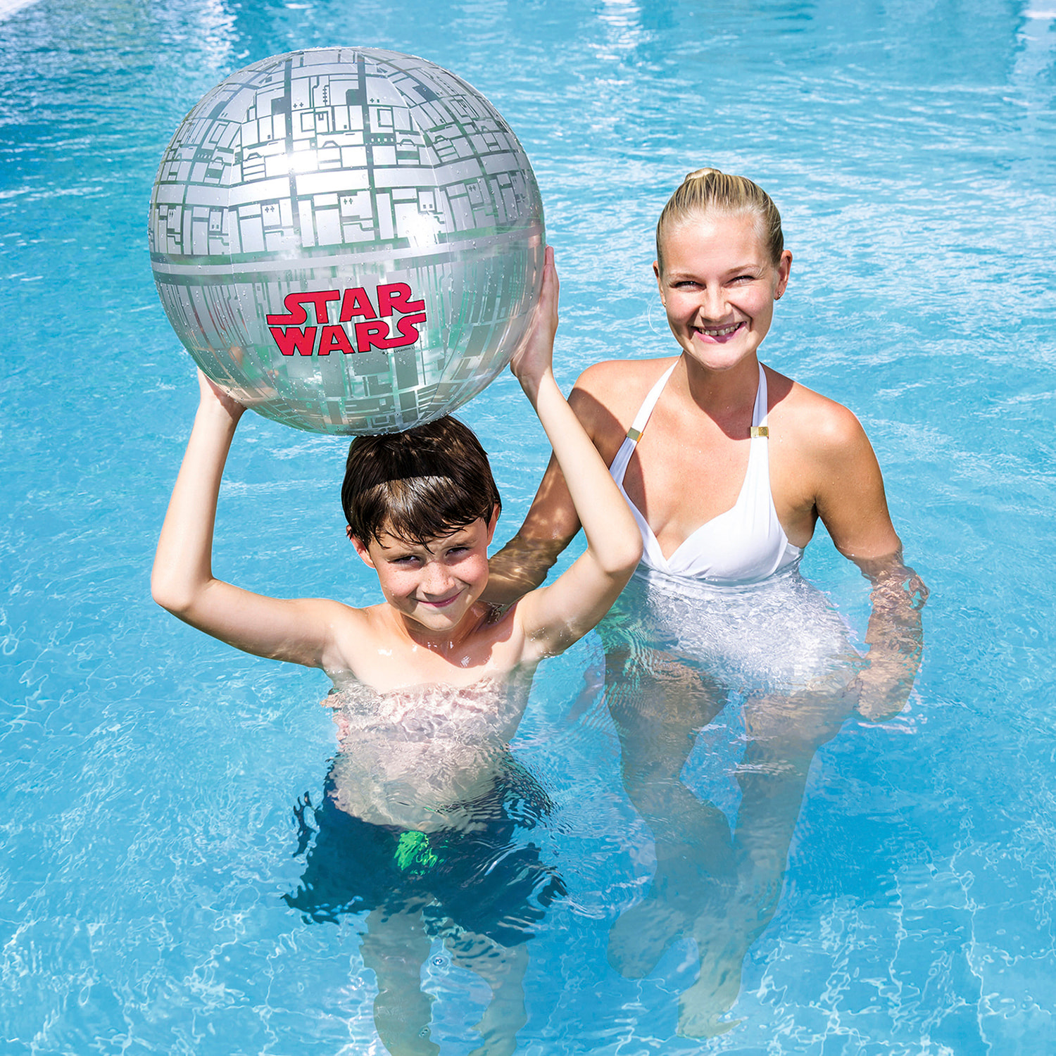 DAM Pelota de playa espacial Star wars 61 cm. 61x61x61 Cm. Color: Blanco
