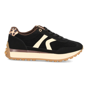 Zapatillas casual retro con cordones para mujer