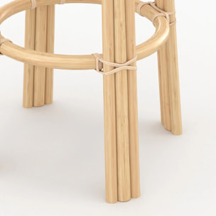 Tabouret de bar 77 cm en rotin - Vania