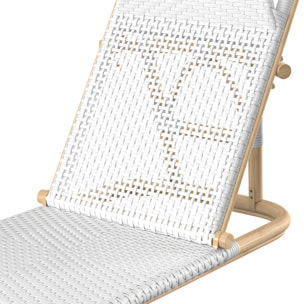 Chaise de plage Favignana blanche pliable