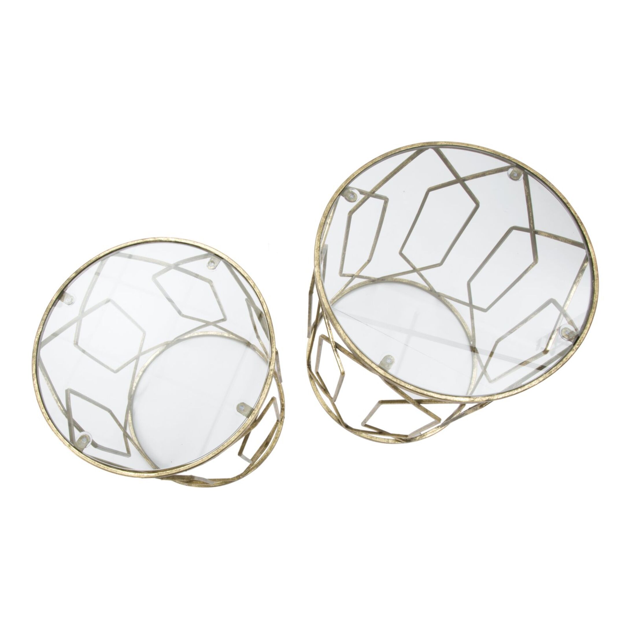 TAVOLINETTI TUNISI COPPIA CM Ø 42X53-38X47