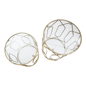 TAVOLINETTI TUNISI COPPIA CM Ø 42X53-38X47