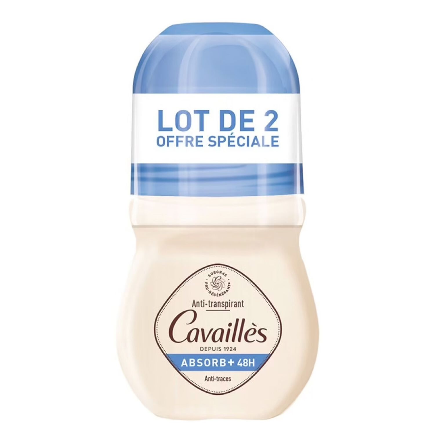 Absorb+ 48h - Déodorant Anti-Transpirant et Anti-Traces 2x50 ml