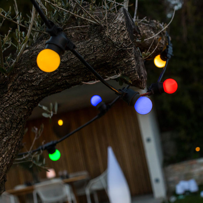 Guirlande solaire 10 globes PARTY GUINGUETTE SOLAR 5.7 m