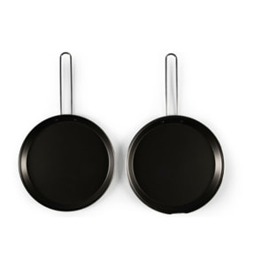 Poêle double 24 cm Excelsa – Amica, Aluminium Argenté