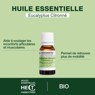 Pranarom - Huile Essentielle d'Eucalyptus citronné - Bio - 10 ml