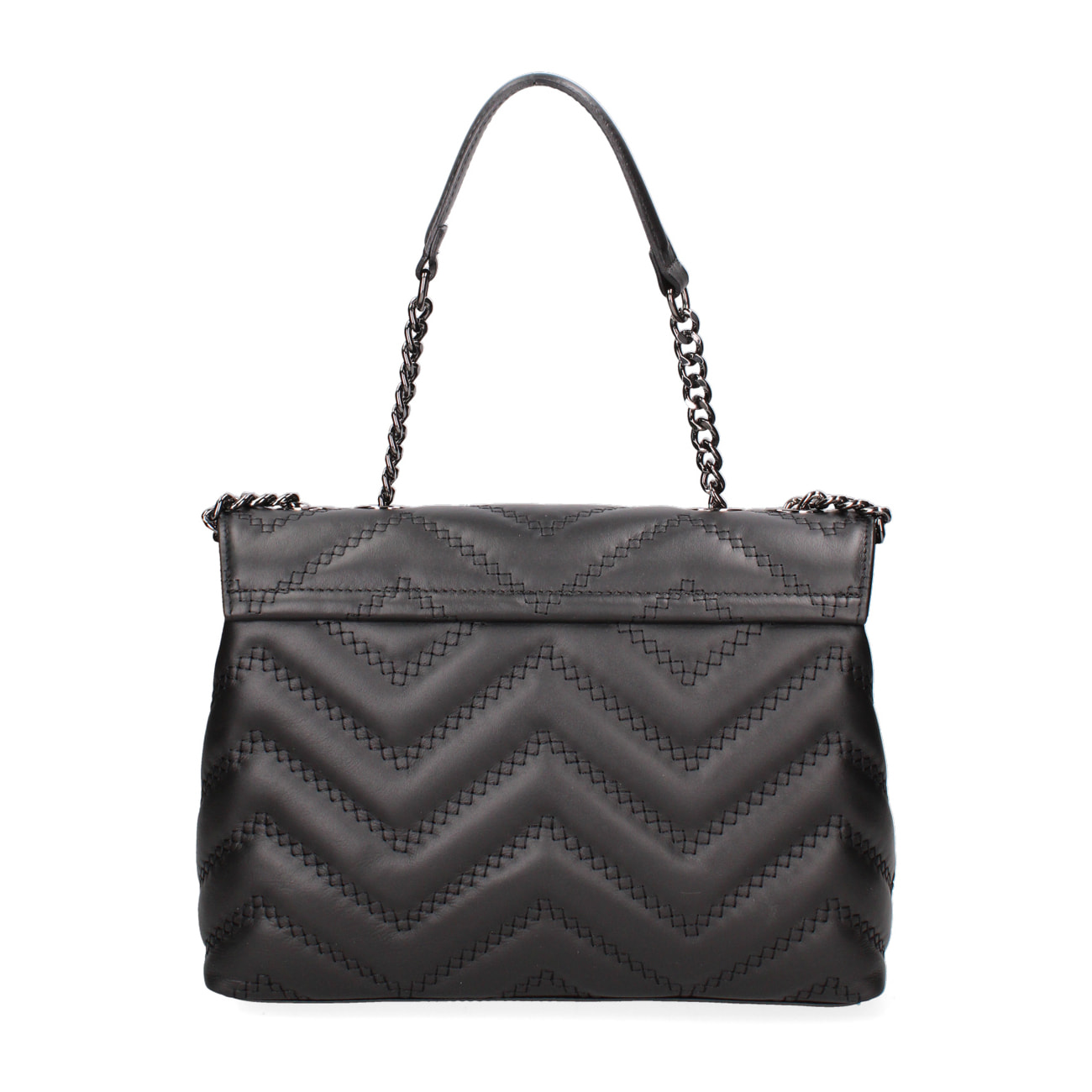 Borsa a spalla da donna In Vera pelle Made in Italy 24x15,5x7 cm