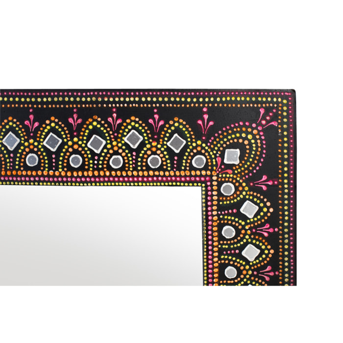 Espejo de Mdf, Trasera en Mdf 46 Cm Estilo Étnico Decorativo