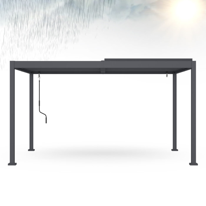 Pergola bioclimatique 3x4m aluminium lames orientables