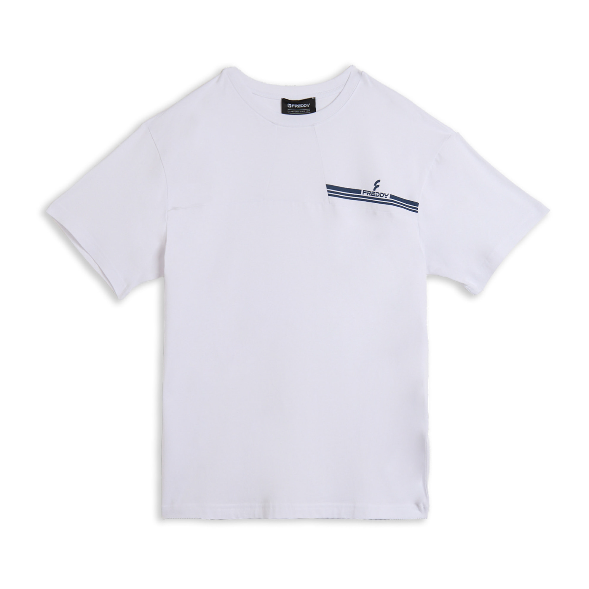 T-shirt con cuciture a blocchi e inserto a contrasto