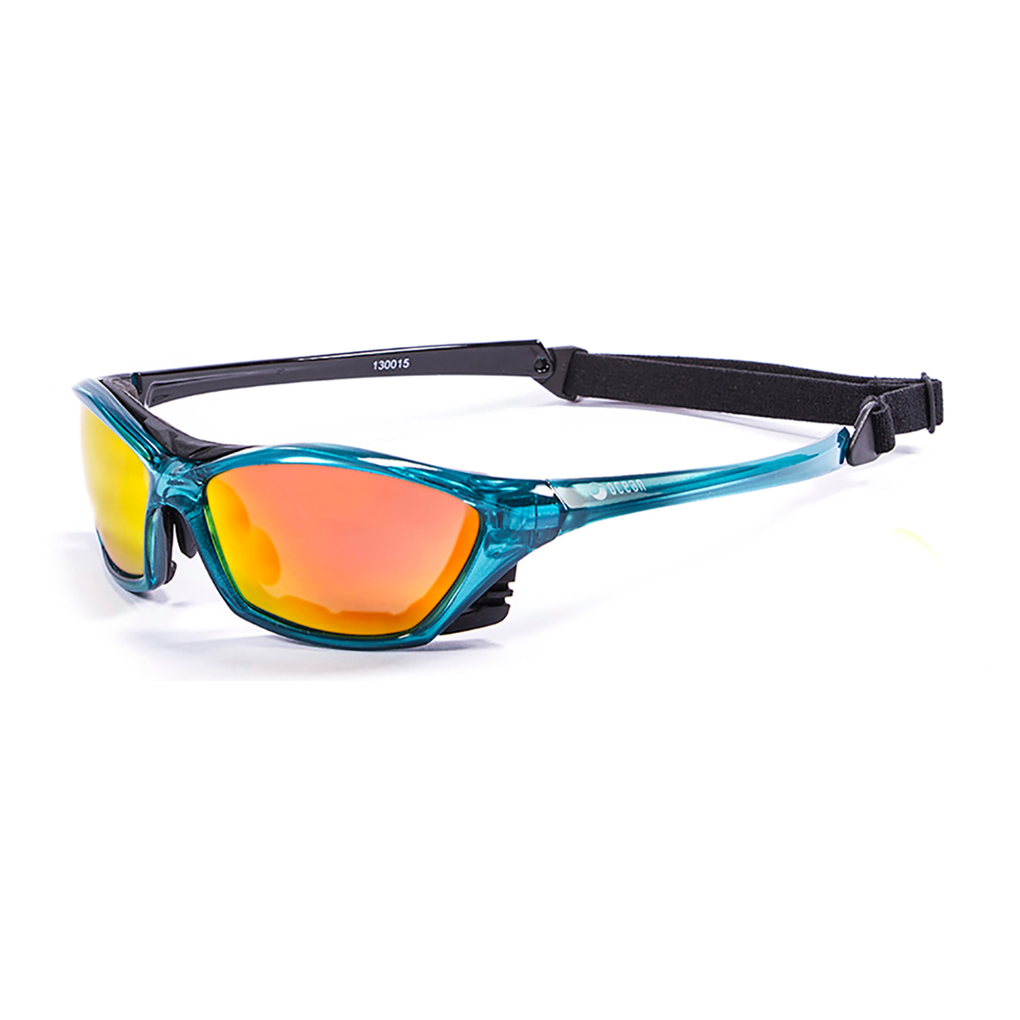 Gafas de deportes acuáticos OCEAN LAKE GARDA - Azul transparente / Revo roja