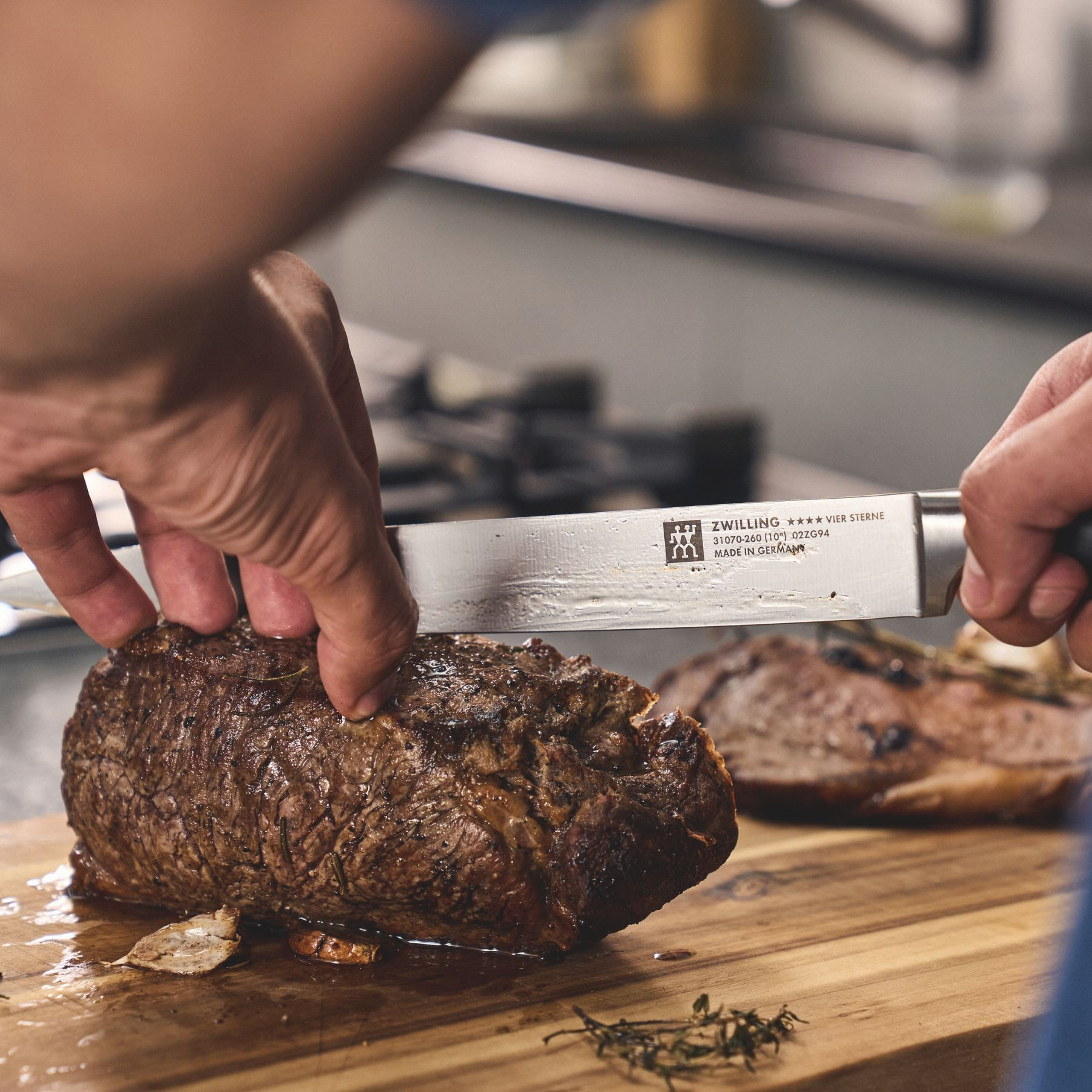 Couteau à trancher 26 cm, Tranchant lisse