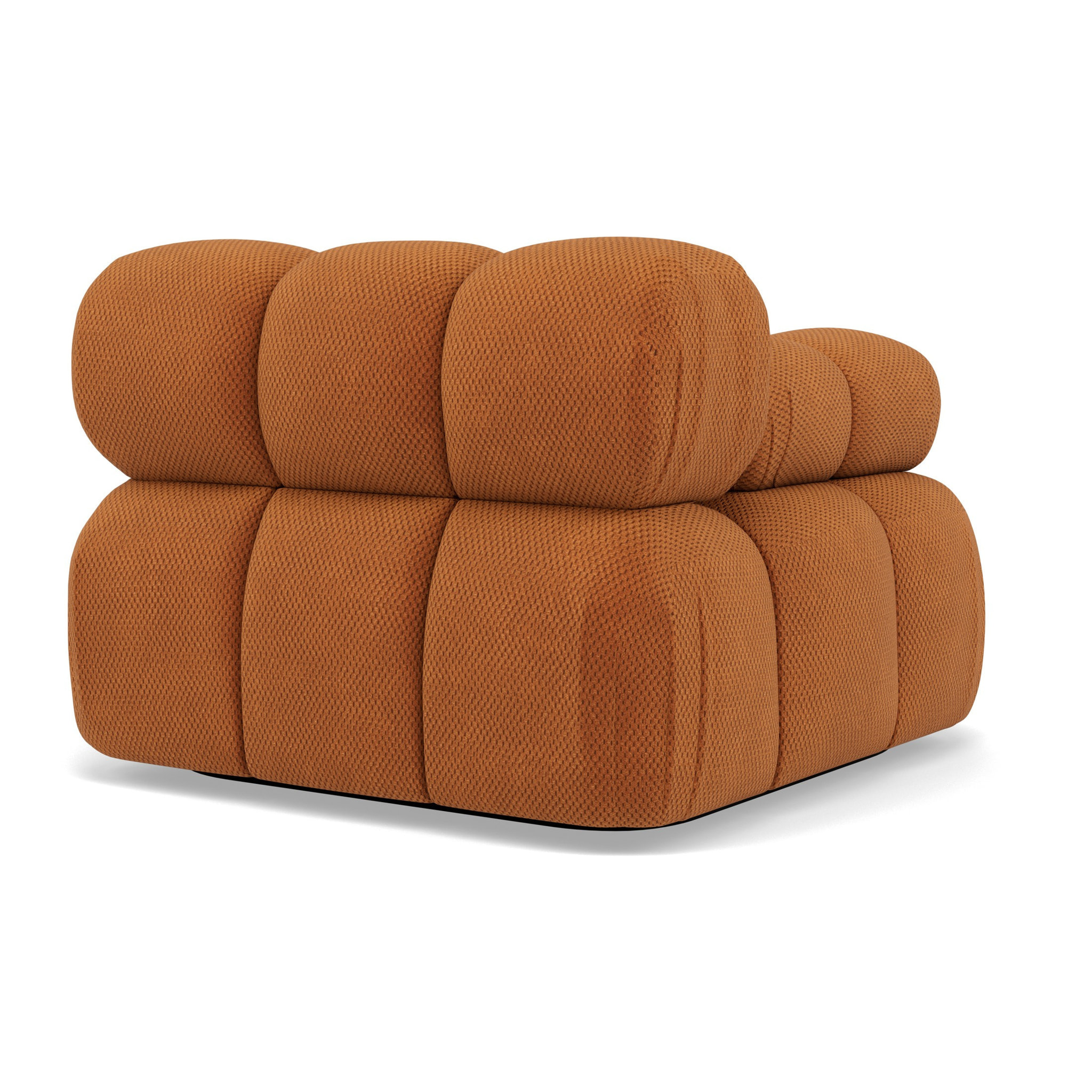 Ruby - module d'assise gauche en velours texturé - Terracotta