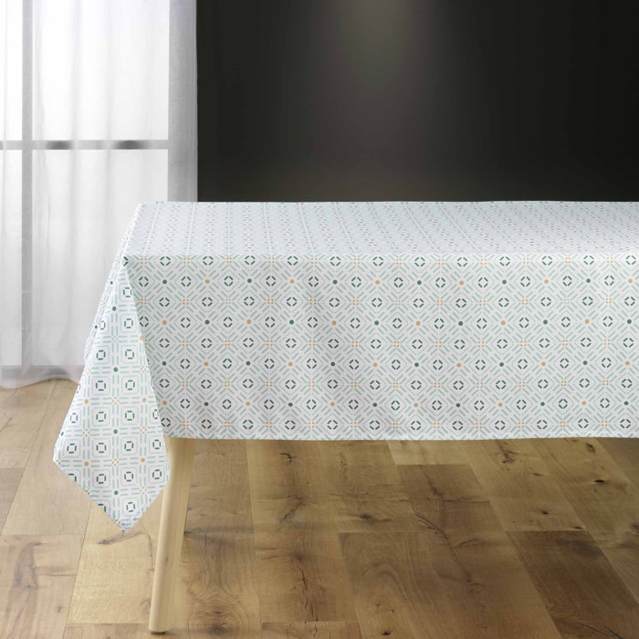 Nappe rectangle en polyester imprimé - Vert