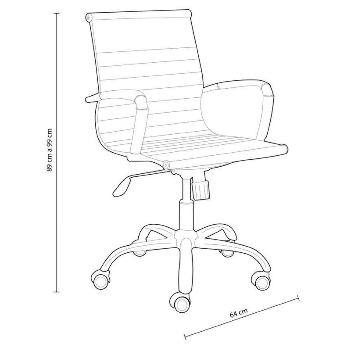 Silla de oficina Lucy Blanco