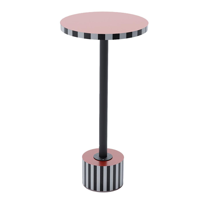 Table d’appoint ronde originale couleur rose Jasmin