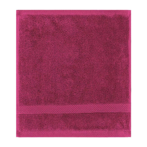 Carre pur coton 550 g/m² uni rose Elea fuchsia