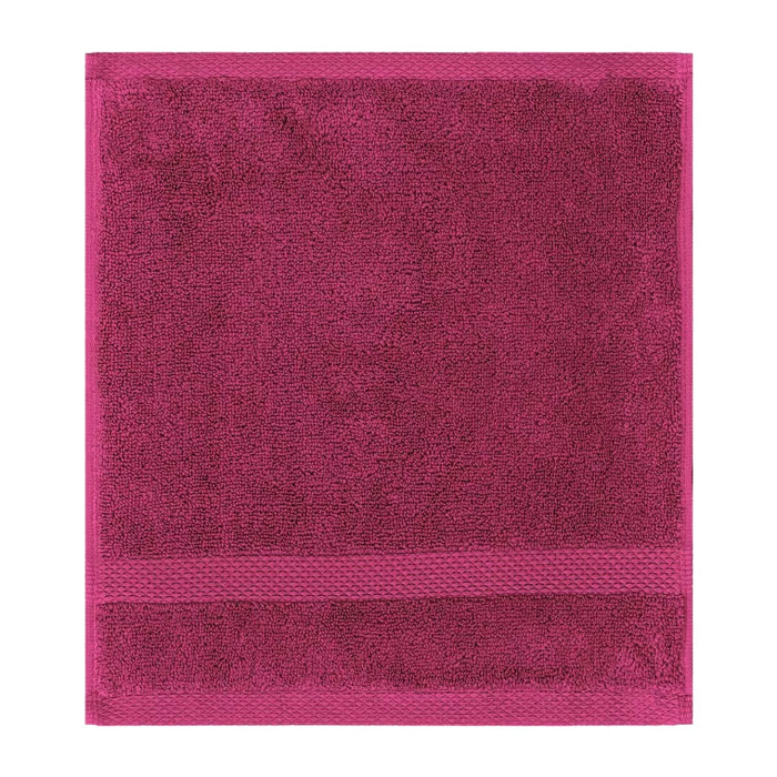 Carre pur coton 550 g/m² uni rose Elea fuchsia