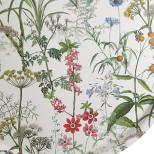 Plateau bois imprimé rose vert Prairie legere beige