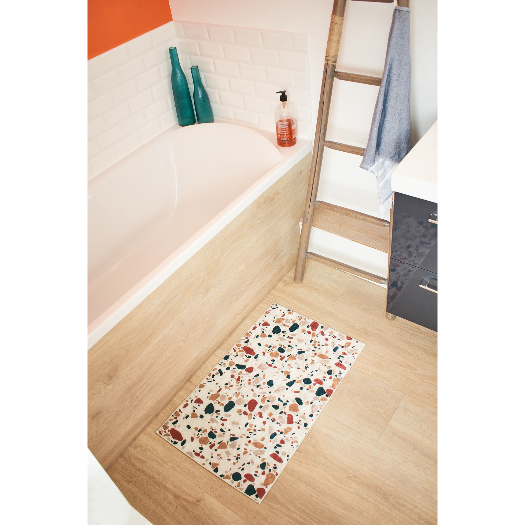 ALMAFIE - Tapis antidérapant multicolore pour salle de bain