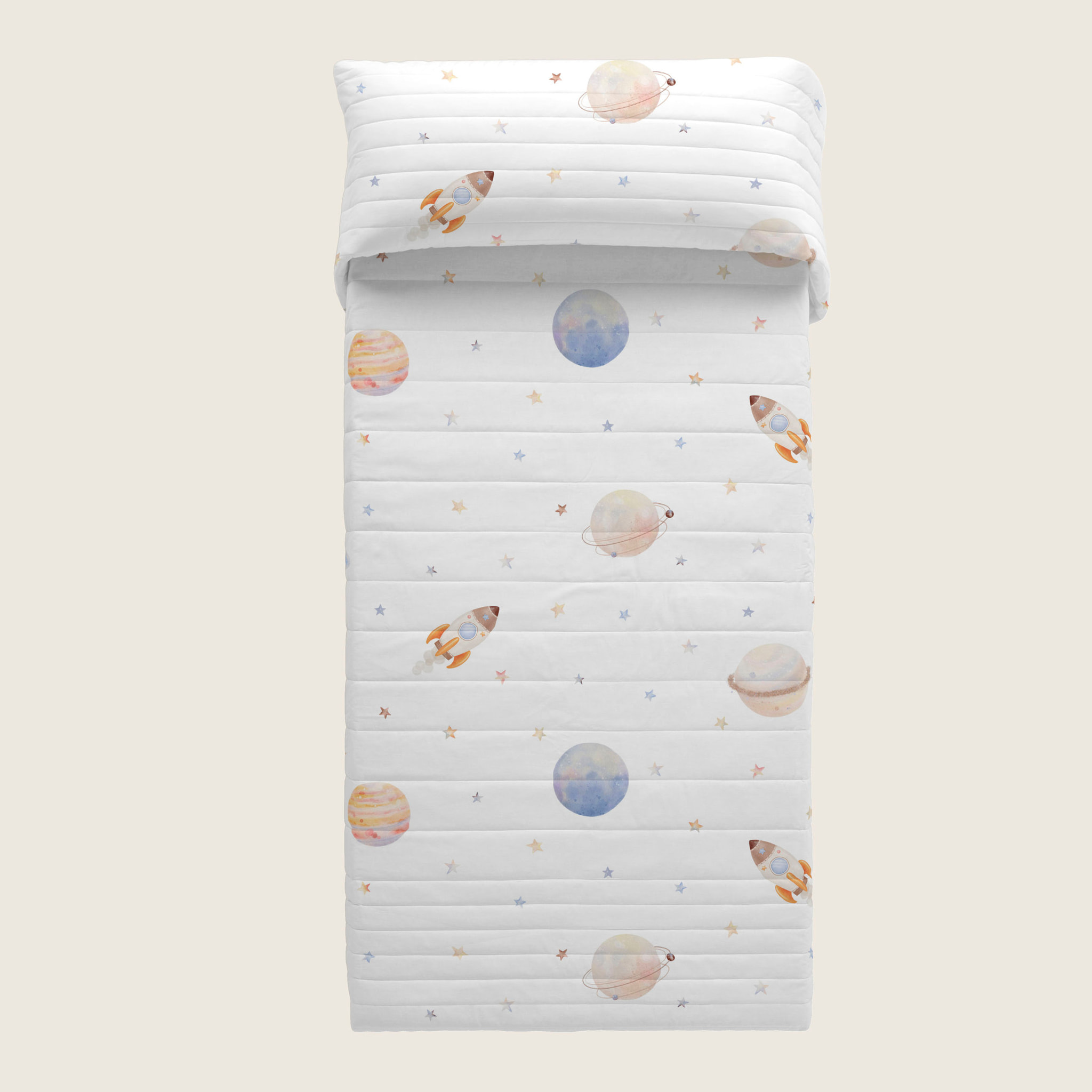 Cool Kids - Colcha Bouti Estampada - Reversible - 100% Algodón - 70 gr/m² - Astro