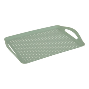 Plateau Poly 45,5x31,5cm vert antidérapant