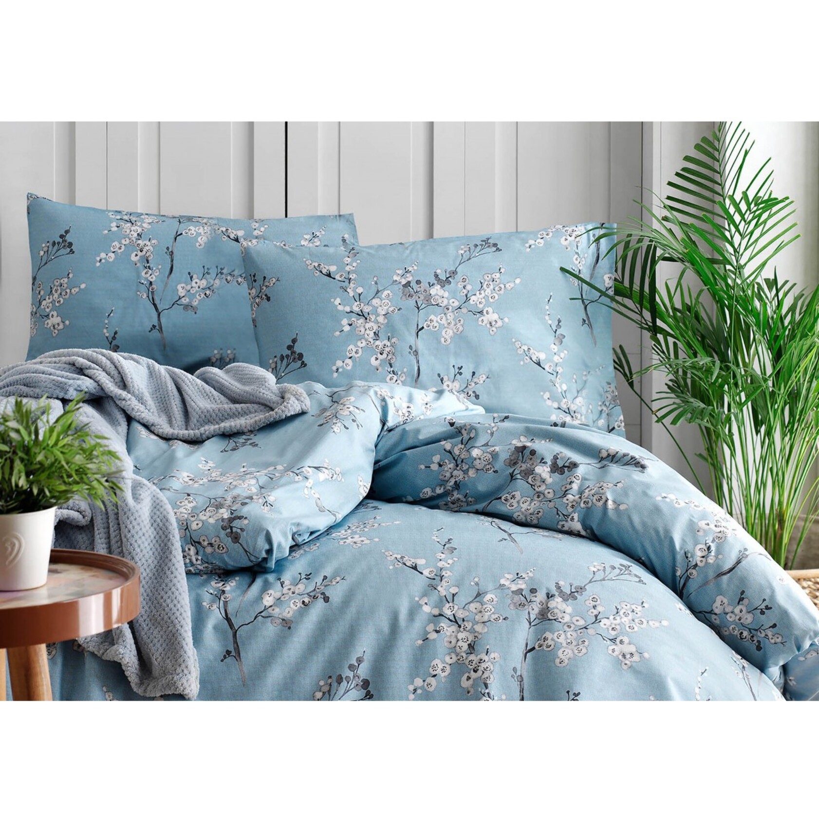 Parure housse de couette et taie(s) d'oreiller coton imprimé