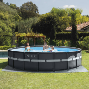 Intex Piscina Ultra XTR Frame rotonda con Pompa Filtro, Scaletta e Teli, 549x132 cm