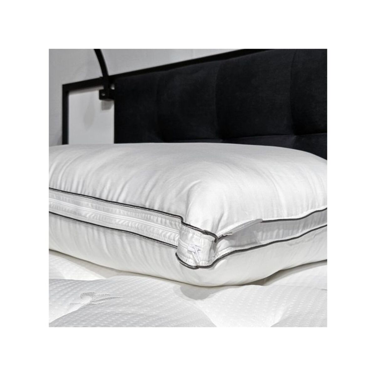 Oreiller ajustable 65 x 45 cm mousse à mémoire de forme et gel - TOUCH