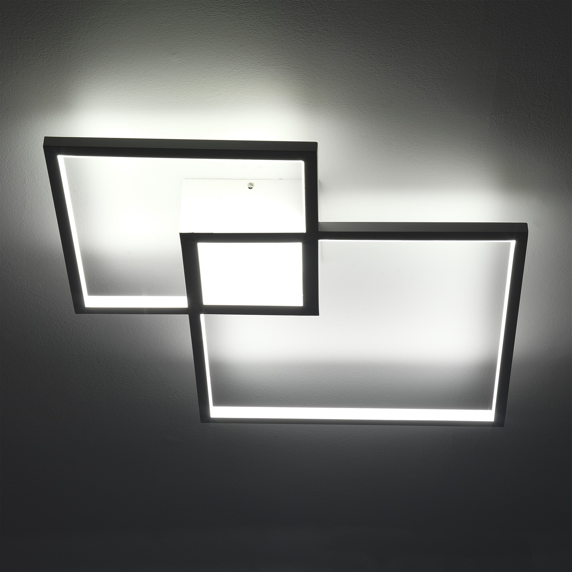 Plafonnier Tomasucci SQUARE, en acier et métal, blanc