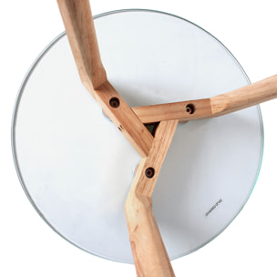 Tables Gigognes En Verre Trempe Plateau Rond X2