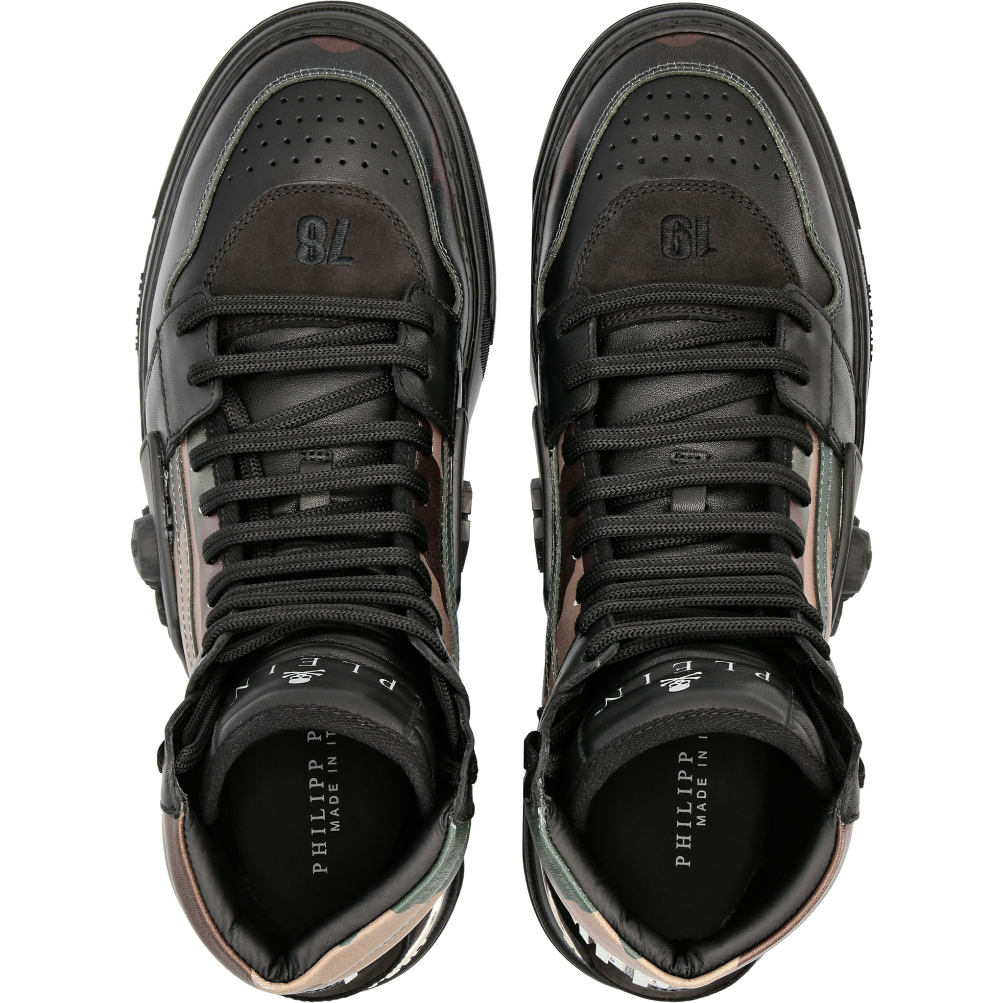 PHILIPP PLEIN PHANTOM KICK$ Hi-Top Skull