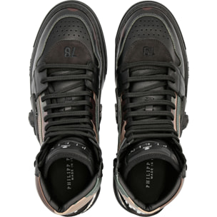 PHILIPP PLEIN PHANTOM KICK$ Hi-Top Skull