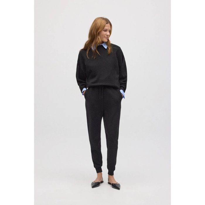 Pantaloni jogger neri fluidi