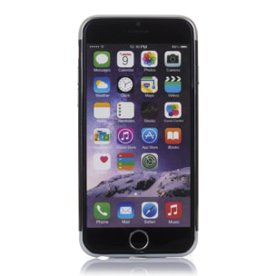 CUSCINETTO NERO LUCIDO CON BORDI METALLIZZATI PER IPHONE 66S PLUS