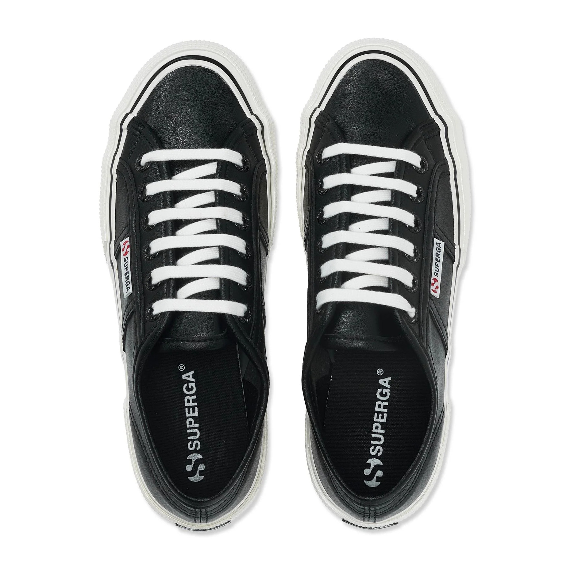 Superga - Uomo Donna Nero - 2490 VEGAN FAUX LEATHER