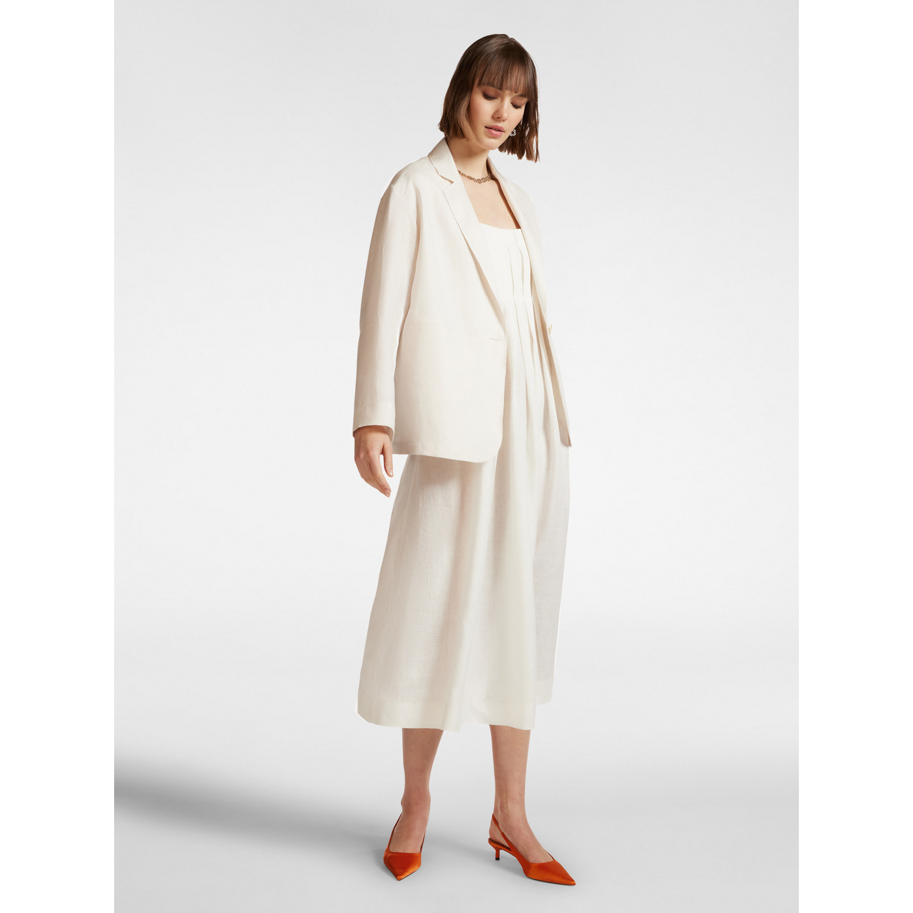 Elena Mirò - Blazer in lino - Bianco