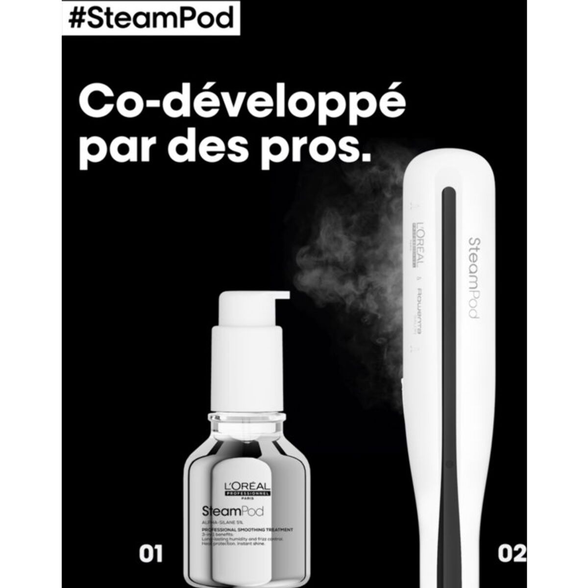 Lisseur vapeur L'OREAL PRO Steampod 3 blanc