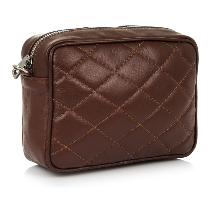 Cleopatra Borsa a tracolla Donna. Pelle autentica Pelle imbottita