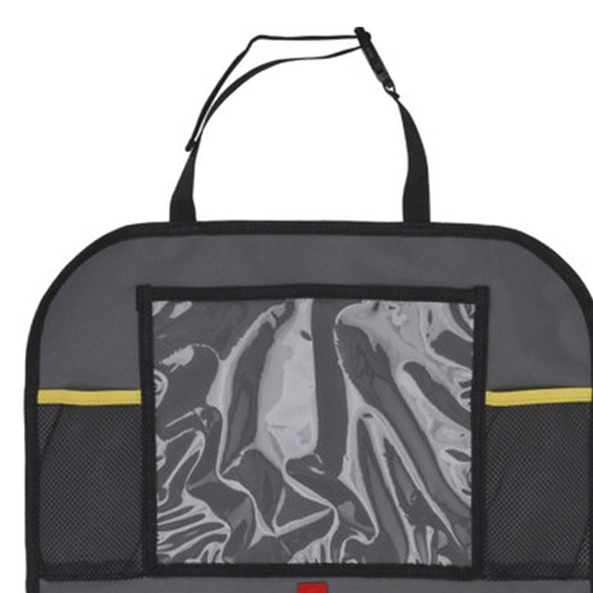 Well home bolsa de almacenamiento shell para respaldo de silla de coche gris y amarillo